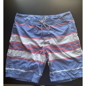 Men's J Crew Lined/drawstring swim trunks striped size 30